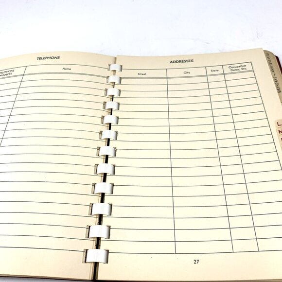 Vintage All Occasion Address Phone Book 1947 Phillips Unused 6.5 x 5" NOS - Picture 4 of 13